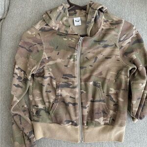 Waffle knit TNA cropped zip sweater lightly worn